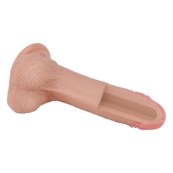 Lovetoy Nature Cock - kétrétegű élethű dildó - 18cm (natúr)