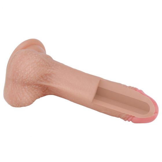 Lovetoy Nature Cock - dvouvrstvé realistické dildo - 18 cm (přírodní)