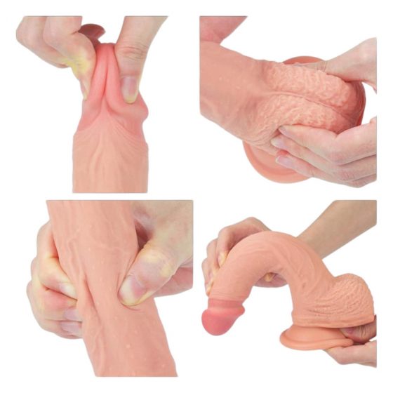 Lovetoy Nature Cock - připínací dildo - 21 cm (přírodní)