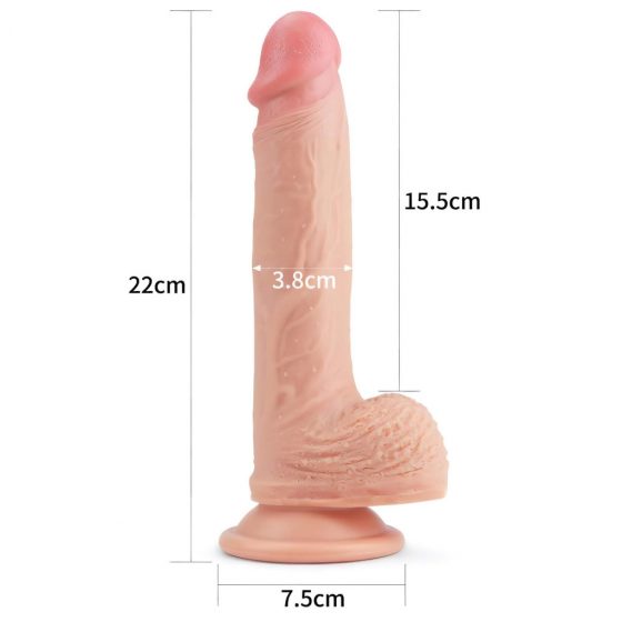 Lovetoy Nature Cock - připínací dildo - 21 cm (přírodní)