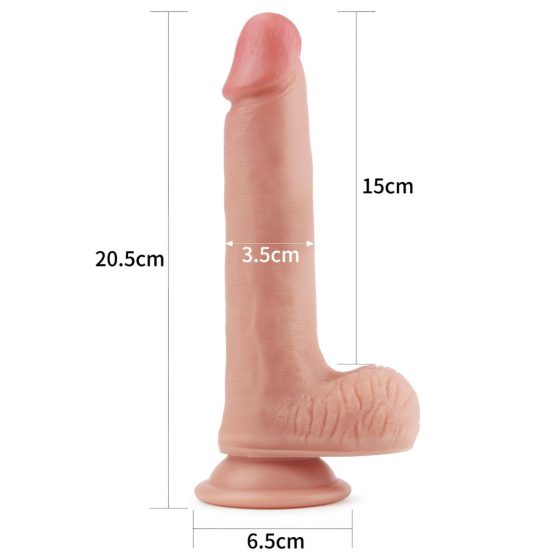 Lovetoy Nature Cock - dvouvrstvé realistické dildo - 20cm (přírodní)