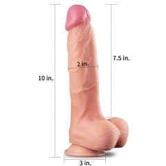   Lovetoy Nature Cock - dvouvrstvé realistické dildo - 25 cm (přírodní)