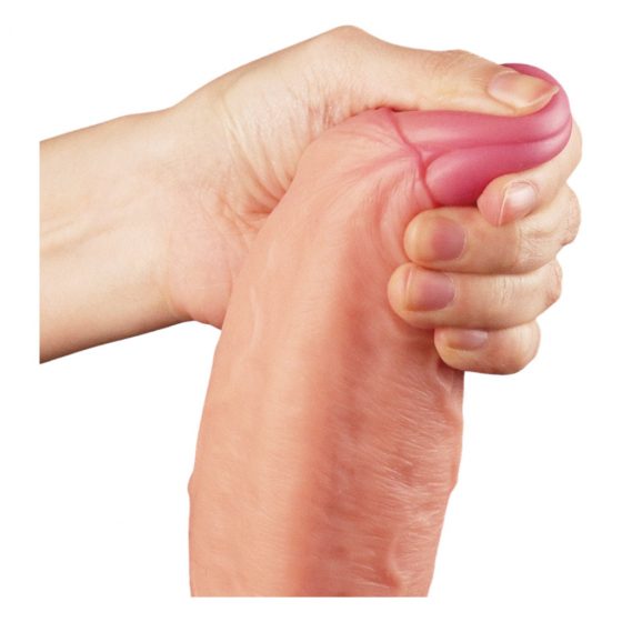 Lovetoy Přírodní Penis - Dvouvrstvý Realistický Dildo - 28cm (přírodní)