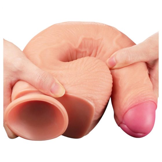 Lovetoy Přírodní Penis - Dvouvrstvý Realistický Dildo - 28cm (přírodní)