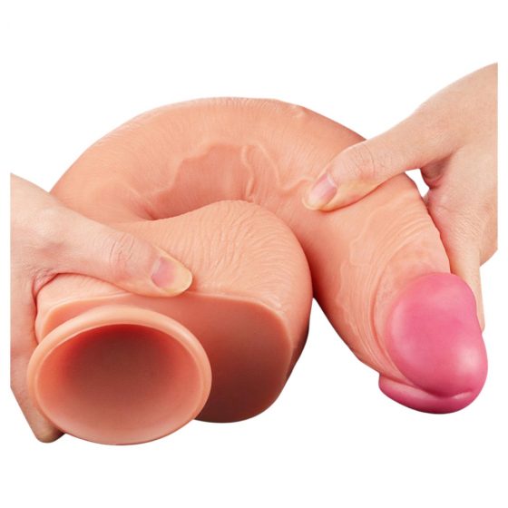 Lovetoy Přírodní Penis - dvouvrstvé realistické dildo - 30cm (přírodní)