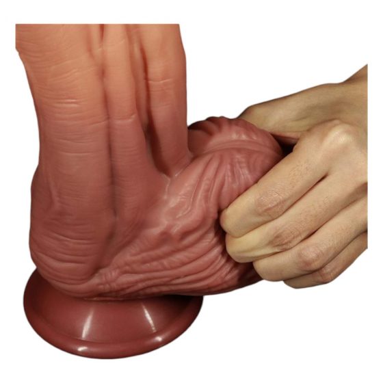 Lovetoy Nature Cock - dvouvrstvé dildo - 26 cm (přírodní)