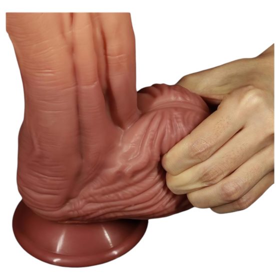 Lovetoy Nature Cock - dvouvrstvé dildo - 26 cm (přírodní)