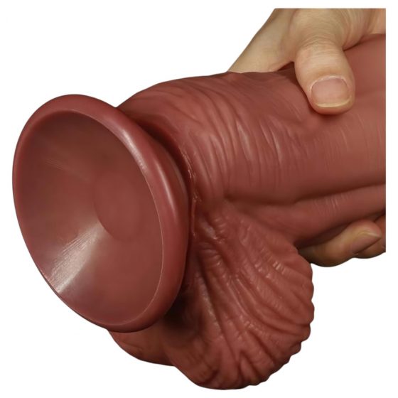 Lovetoy Nature Cock - dvouvrstvé dildo - 26 cm (přírodní)