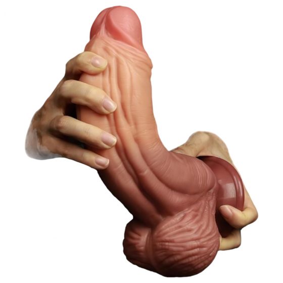 Lovetoy Nature Cock - dvouvrstvé dildo - 26 cm (přírodní)