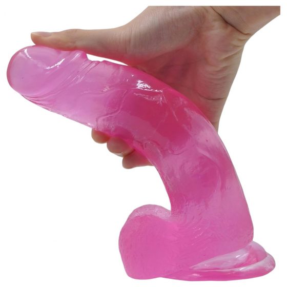 Lovetoy Jelly Studs - realistické dildo s přísavkou - 20 cm (růžové)