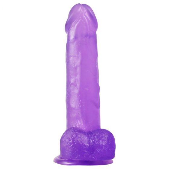 Lovetoy Jelly Studs - realistické dildo s přísavkou - 20 cm (fialové)