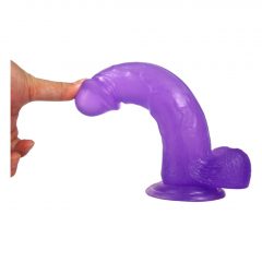   Lovetoy Jelly Studs - realistické dildo s přísavkou - 20 cm (fialové)