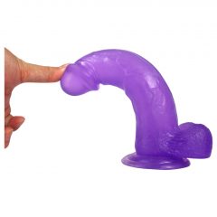   Lovetoy Jelly Studs - realistické dildo s přísavkou - 20 cm (fialové)