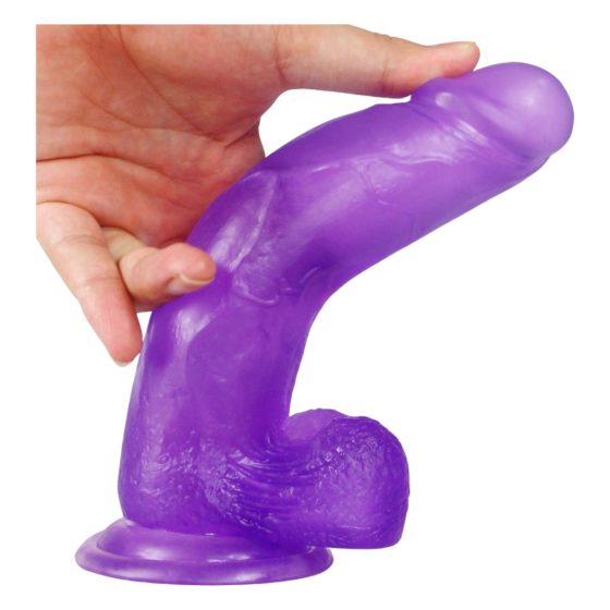 Lovetoy Jelly Studs - realistické dildo s přísavkou - 20 cm (fialové)