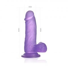   Lovetoy Jelly Kolík - realistický dildo s přísavkou - 15cm (fialový)