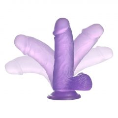   Lovetoy Jelly Kolík - realistický dildo s přísavkou - 15cm (fialový)