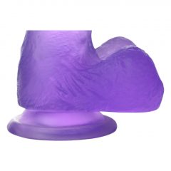   Lovetoy Jelly Kolík - realistický dildo s přísavkou - 15cm (fialový)