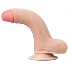   Lovetoy Sliding-Skin - dvouvrstvé dildo - 18 cm (přírodní)