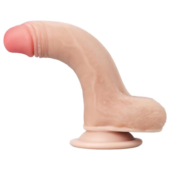 Lovetoy Sliding-Skin - dvouvrstvé dildo - 18 cm (přírodní)