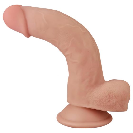 Lovetoy Sliding-Skin - dvouvrstvé dildo - 21 cm (přírodní)