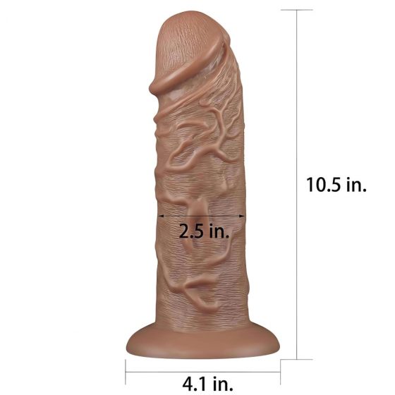 Lovetoy Chubby - dildo s jetelovitou nohou - 25 cm (přírodní)