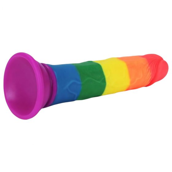 Lovetoy Prider - realistické dildo - 19 cm (duhové)