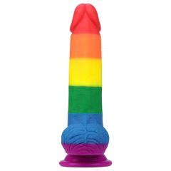   Lovetoy Prider - realistické dildo s varlaty - 20 cm (duhové)