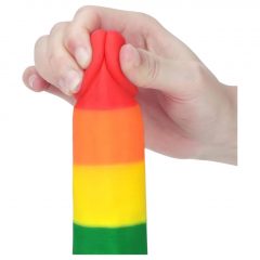   Lovetoy Prider - realistické dildo s varlaty - 20 cm (duhové)