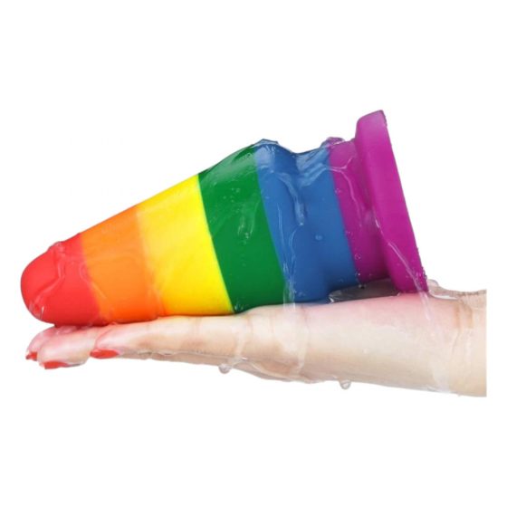 Lovetoy Prider - Anální dildo - 15 cm (duhové)