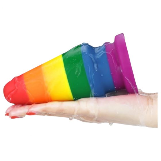 Lovetoy Prider - Anální dildo - 15 cm (duhové)