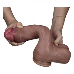   Lovetoy Nature Cock - dvouvrstvé dildo - 26 cm (přírodní)