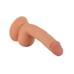   Mr. Rude - připínací dildo s varlaty - 18 cm (přírodní)