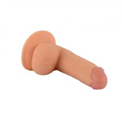   Mr. Rude - připínací dildo s varlaty - 18 cm (přírodní)