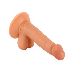   Mr. Rude - připínací dildo s varlaty - 17 cm (přírodní)