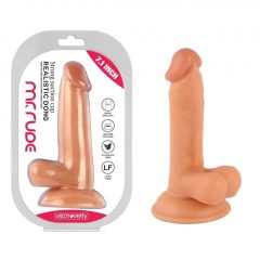   Mr. Rude - připínací dildo s varlaty - 17 cm (přírodní)