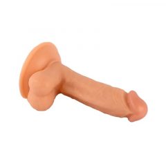   Mr. Rude - připínací dildo s varlaty - 17 cm (přírodní)