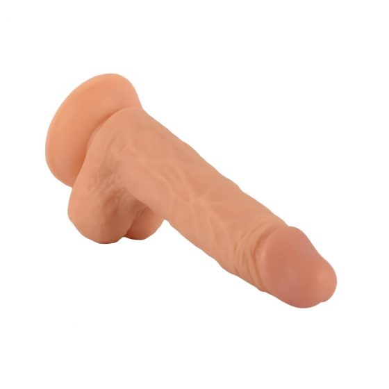 Mr. Rude - připínací dildo s varlaty - 19 cm (přírodní)