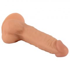   Mr. Rude - připínací dildo s varlaty - 19 cm (přírodní)