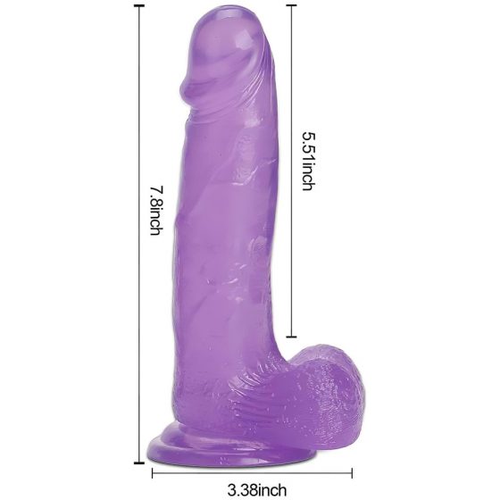 Tracysdog Jelly 8 - dildo s varlaty a přísavkou (fialové)