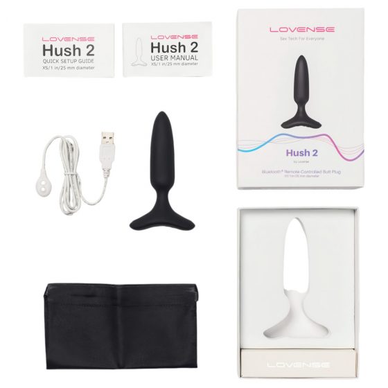 LOVENSE Hush 2 XS - dobíjecí malý anální vibrátor (25 mm) - černý