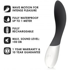 LELO Mona Wave - vodotěsný vibrátor pro bod G (černý)