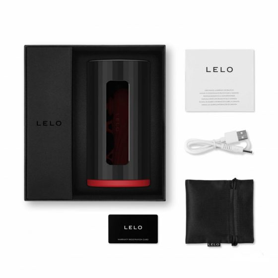 LELO F1s V2 - Inteligentní dobíjecí interaktivní masturbátor (černo-červený)