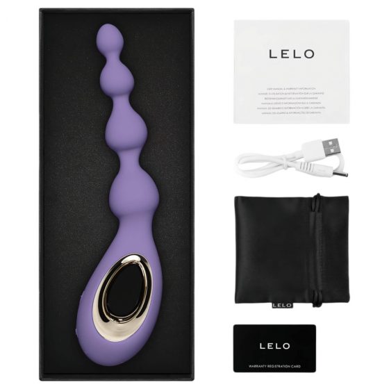 LELO Soraya Beads - dobíjecí, vodotěsný anální vibrátor (fialový)