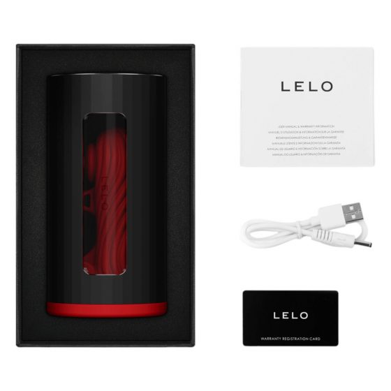 LELO F1s V3 - Interaktivní masturbátor (černo-červený)