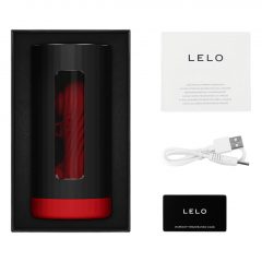   LELO F1s V3 XL - interaktivní masturbátor (černo-červený)