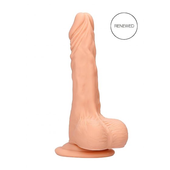 RealRock Dong 7 - realistické dildo s varlaty (17 cm) - přírodní