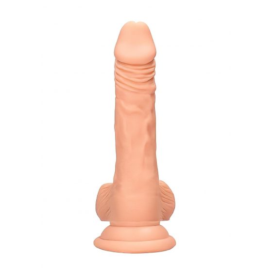 RealRock Dong 7 - realistické dildo s varlaty (17 cm) - přírodní