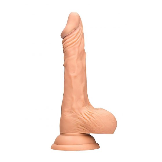 RealRock Dong 10 - realistické dildo s varlaty (25 cm) - přírodní