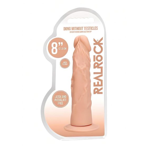 RealRock Dong 8 - realistické dildo (20 cm) - přírodní