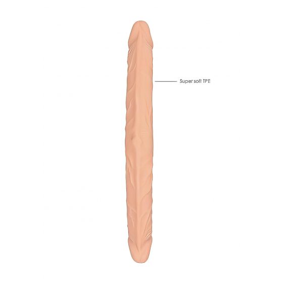 RealRock Double Dong 14 - dvojité dildo (36 cm) - přírodní